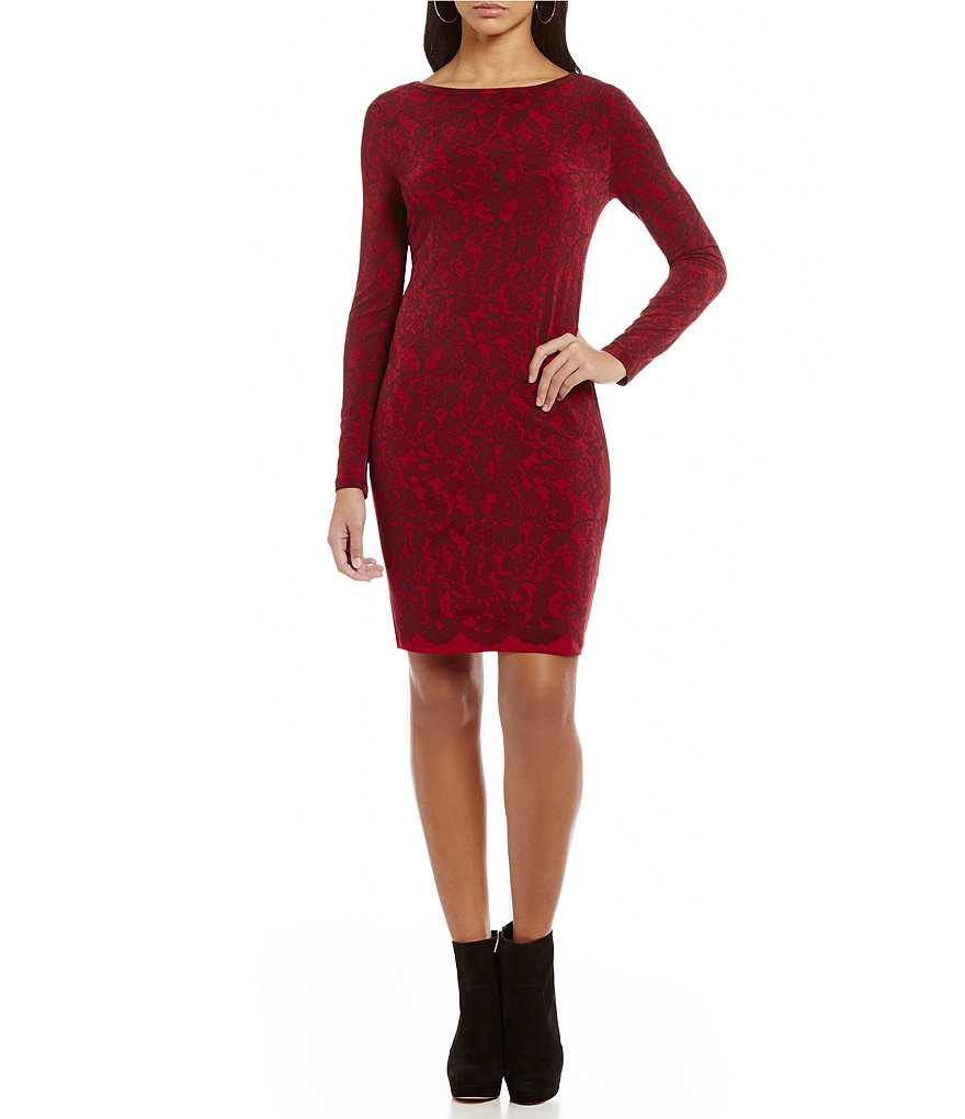 MICHAEL Michael Kors Umbria Lace Print Matte Jersey Sheath Dress