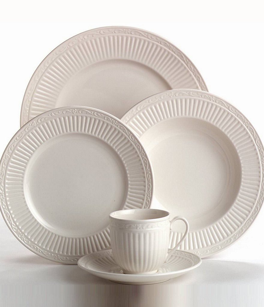 Mikasa Italian Countryside Ridged Floral Stoneware 5-Piece Place Setting