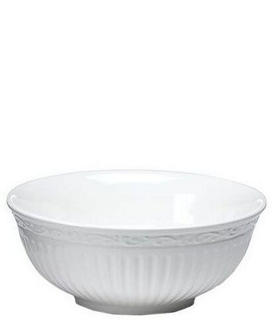 Mikasa Italian Countryside Ridged Floral Stoneware Fruit Bowl