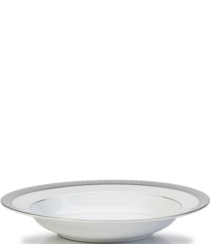 Mikasa Platinum Crown Filigree Platinum Porcelain Soup Bowl