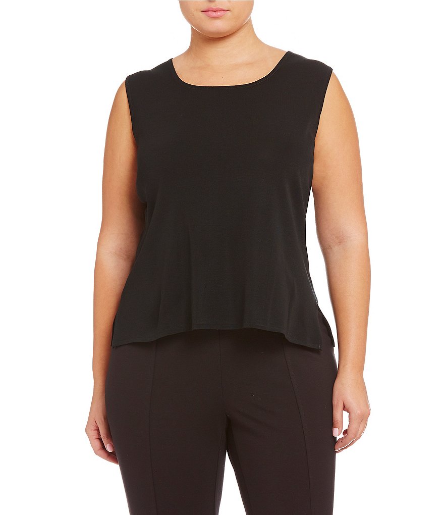 Ming Wang Plus Scoop Neck Sleeveless Tank