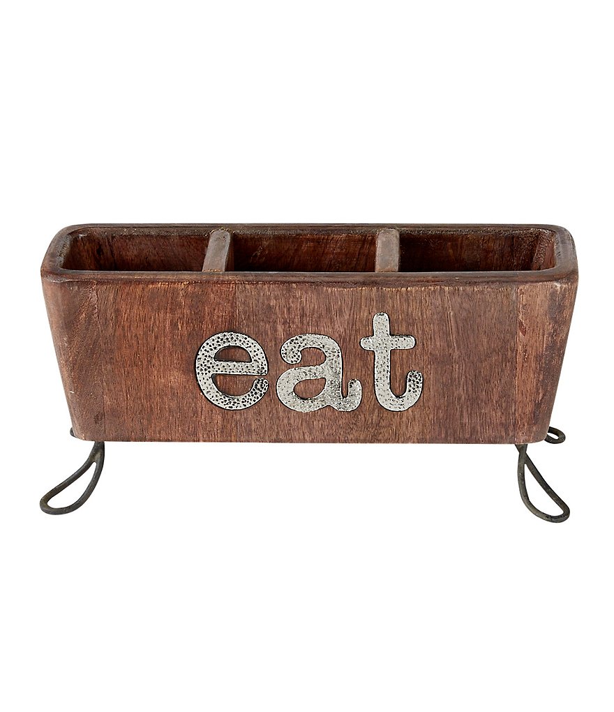 Mud Pie Eat Flatware Caddy