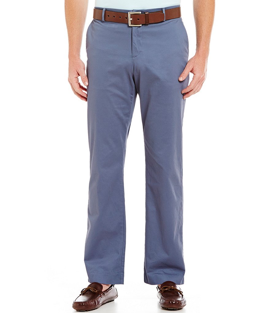 Murano Modern Straight Flat-Front Chino Pants