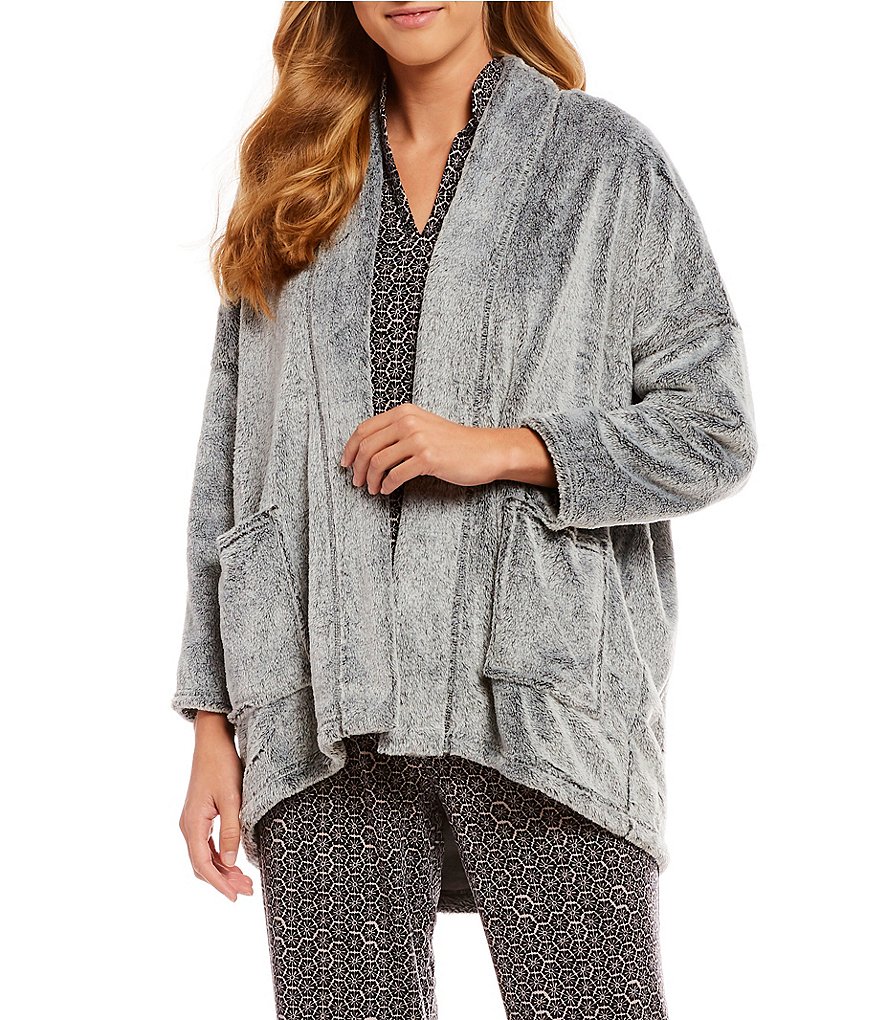 N by Natori Frosted Cashmere Fleece Lounge Topper