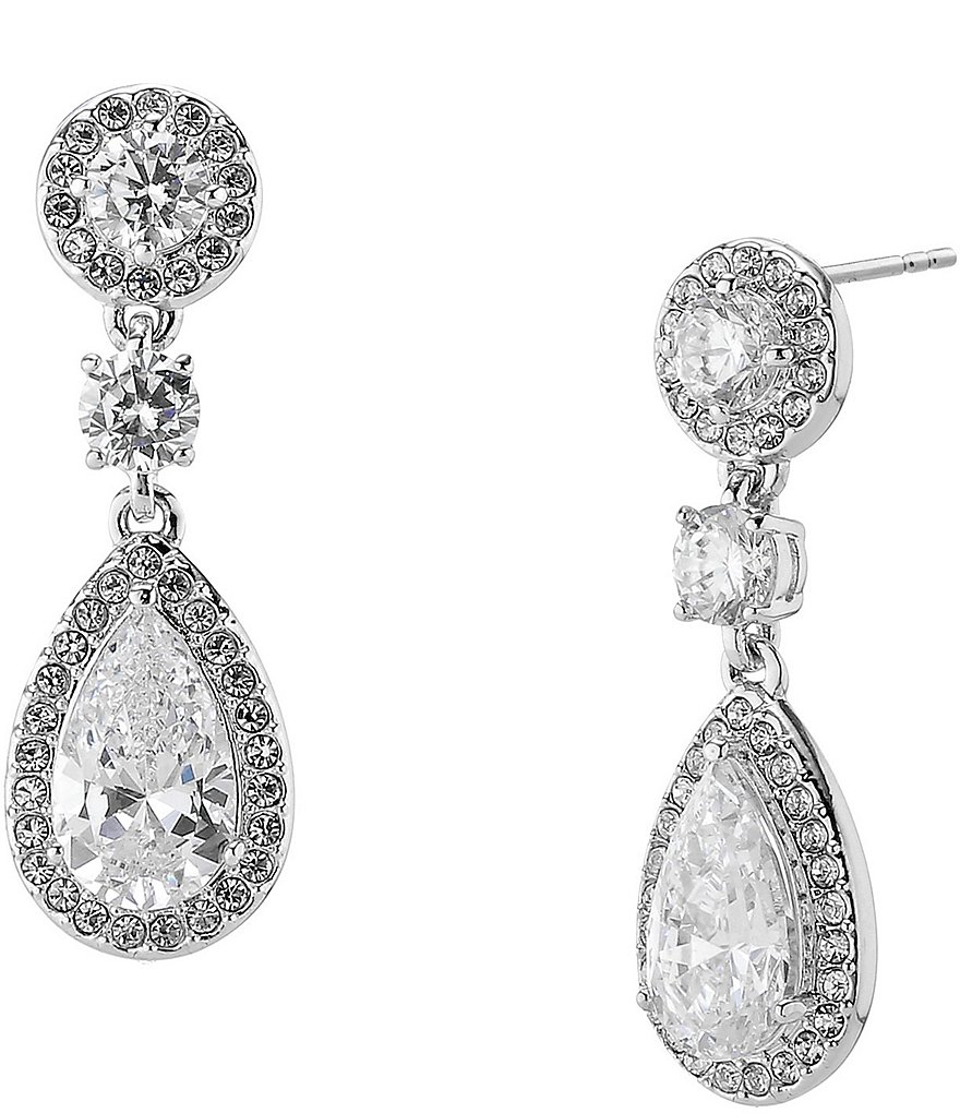Nadri Multi Cubic Zirconia Drop Statement Earrings