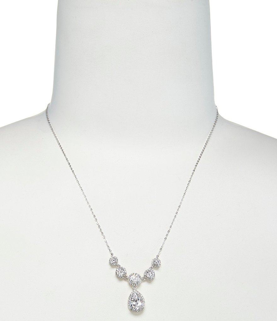 Nadri Pear Drop Frontal Necklace