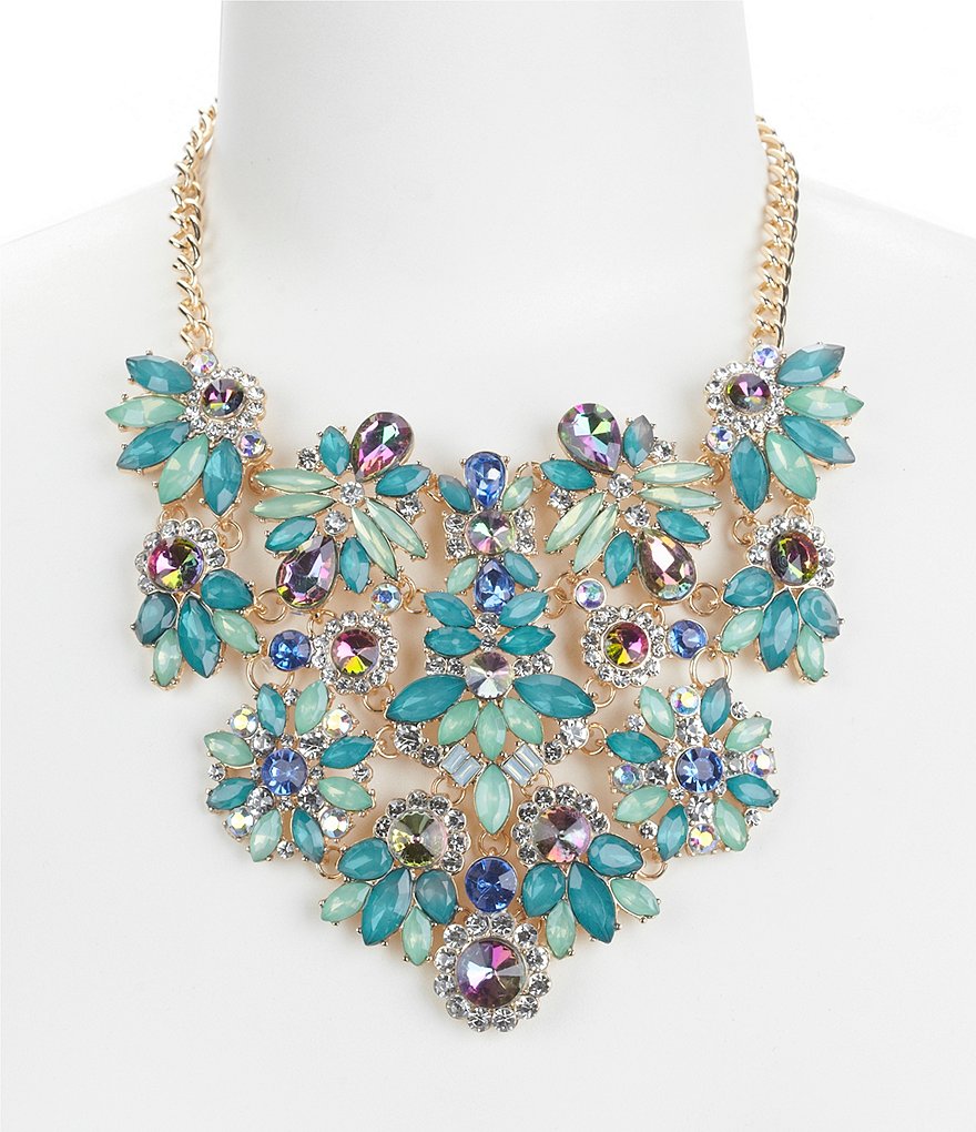 Natasha Accessories Flower Power Statement Necklace