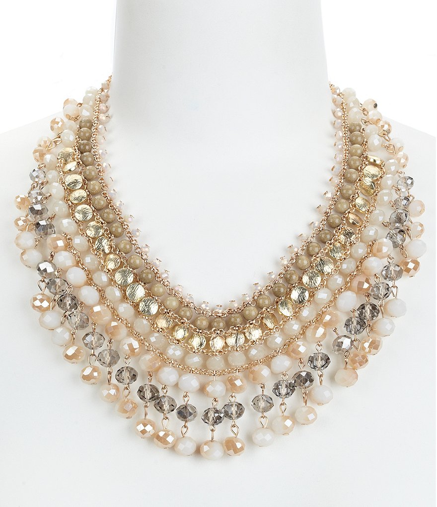 Natasha Accessories Natural State Beaded Necklace
