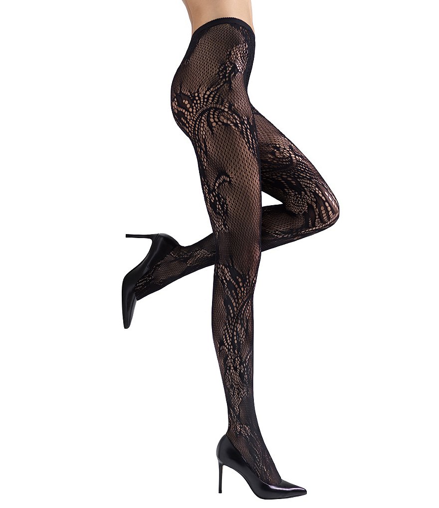 Natori Hosiery Feathers Lace Net Tights