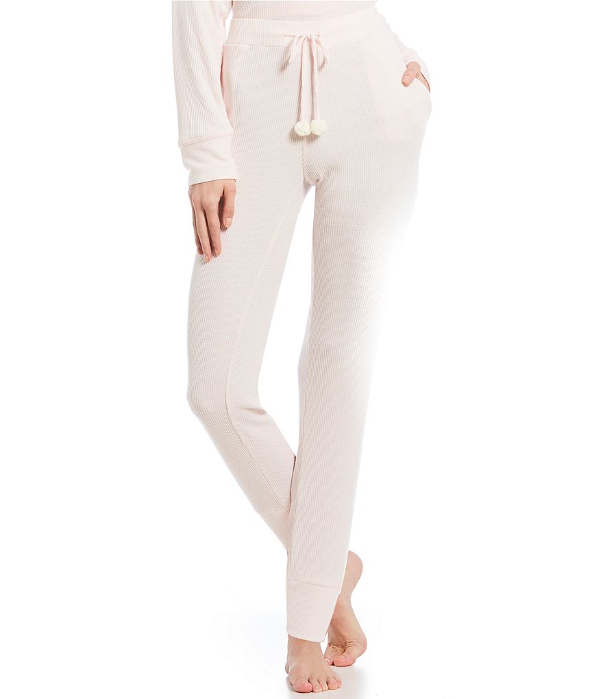 NATURAL Skin Brushed Ribbed Knit Varick Jogger Lounge Pants