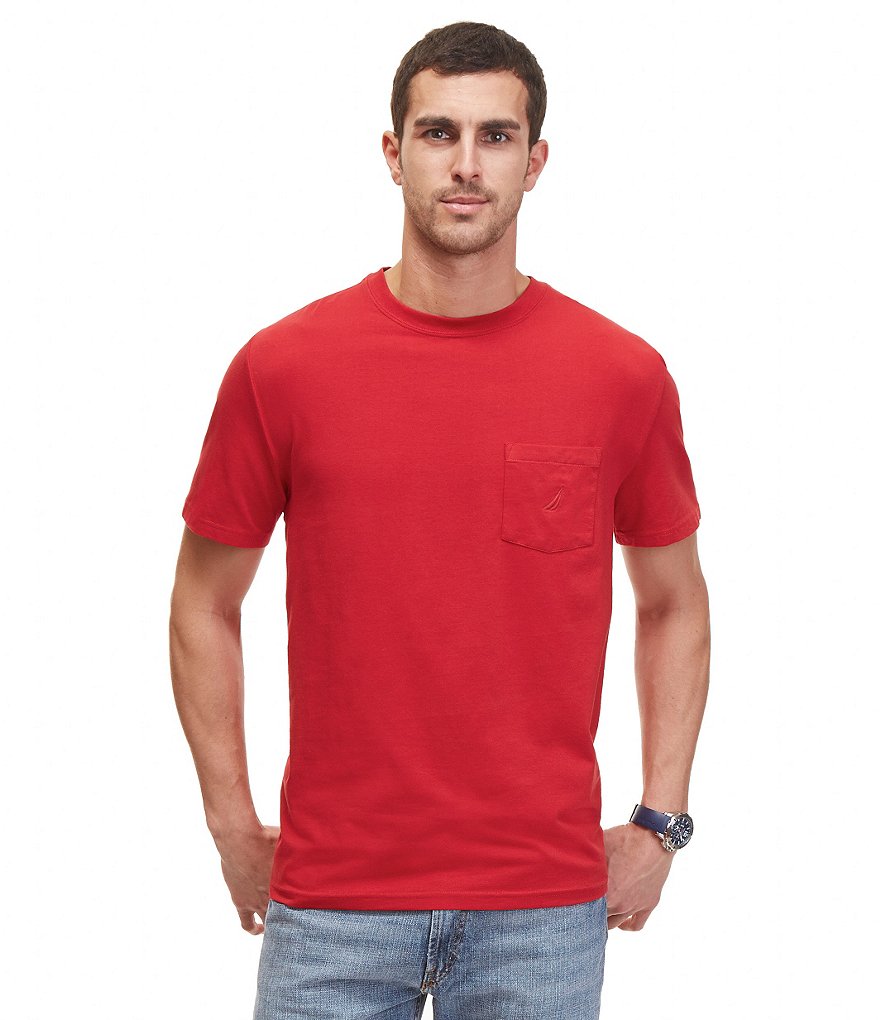 Nautica Short-Sleeve Crewneck Pocket Tee