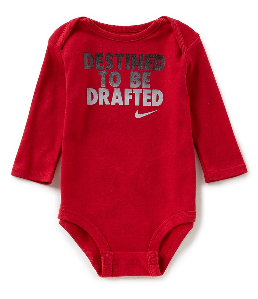 Nike Baby Boys Newborn-12 Months Destined To Be Drafted Long-Sleeve Bodysuit