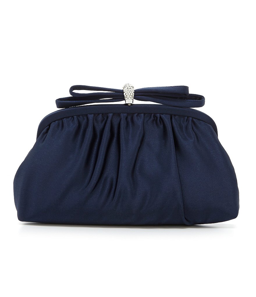 Nina Lani Satin Bow Clutch