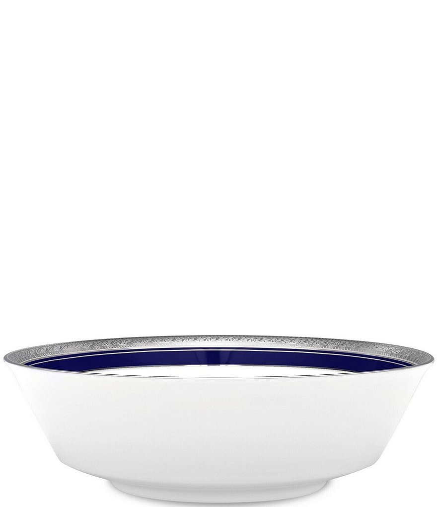 Noritake Crestwood Cobalt Platinum Porcelain Round Vegetable Bowl