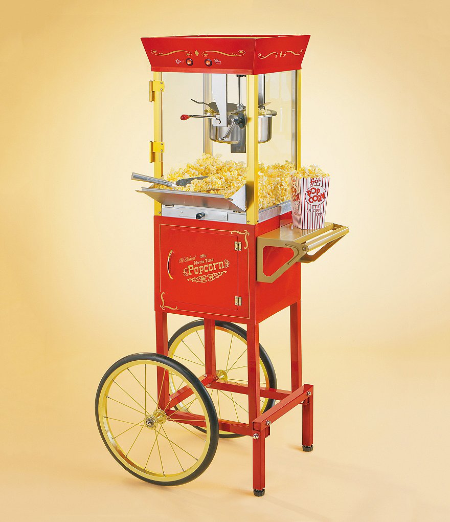 Nostalgia Electrics Vintage Collection Old Fashioned Movie Time Popcorn Cart