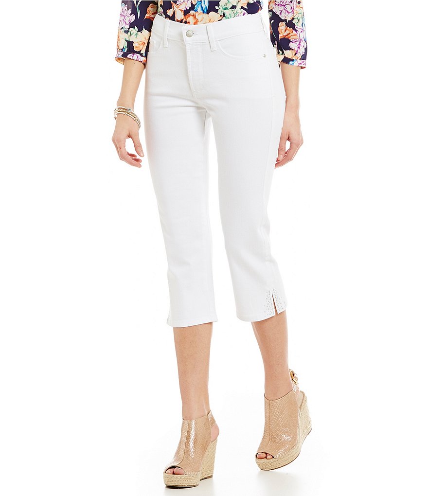 NYDJ Ariel Rhinestone Cropped Jeans