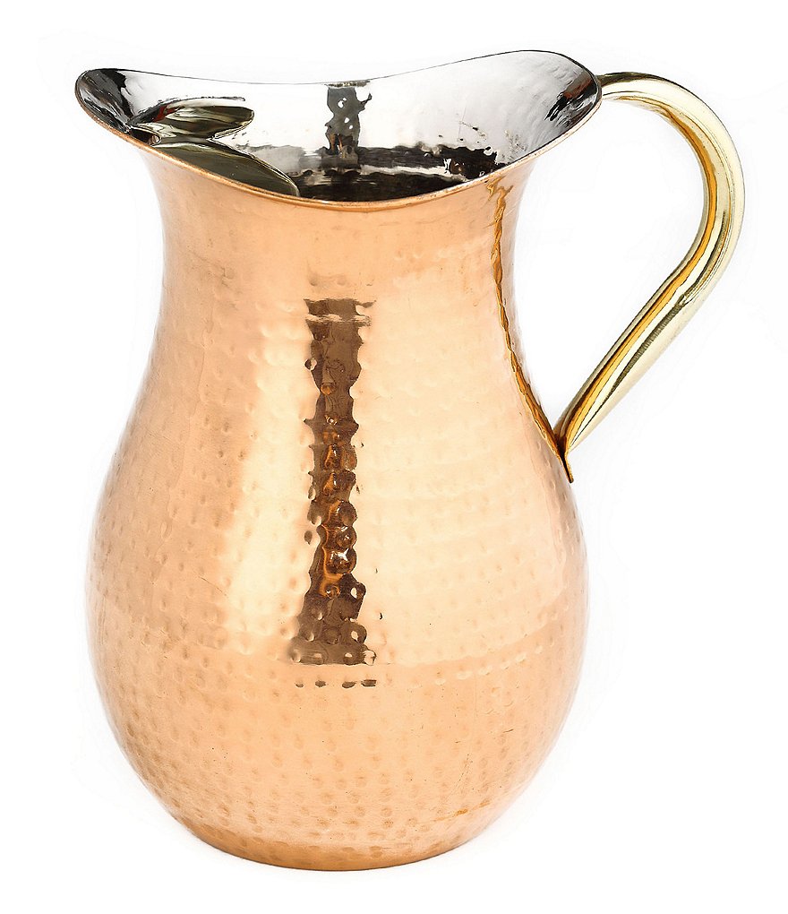 Old Dutch Hammered Copper & Brass Water Pitcher