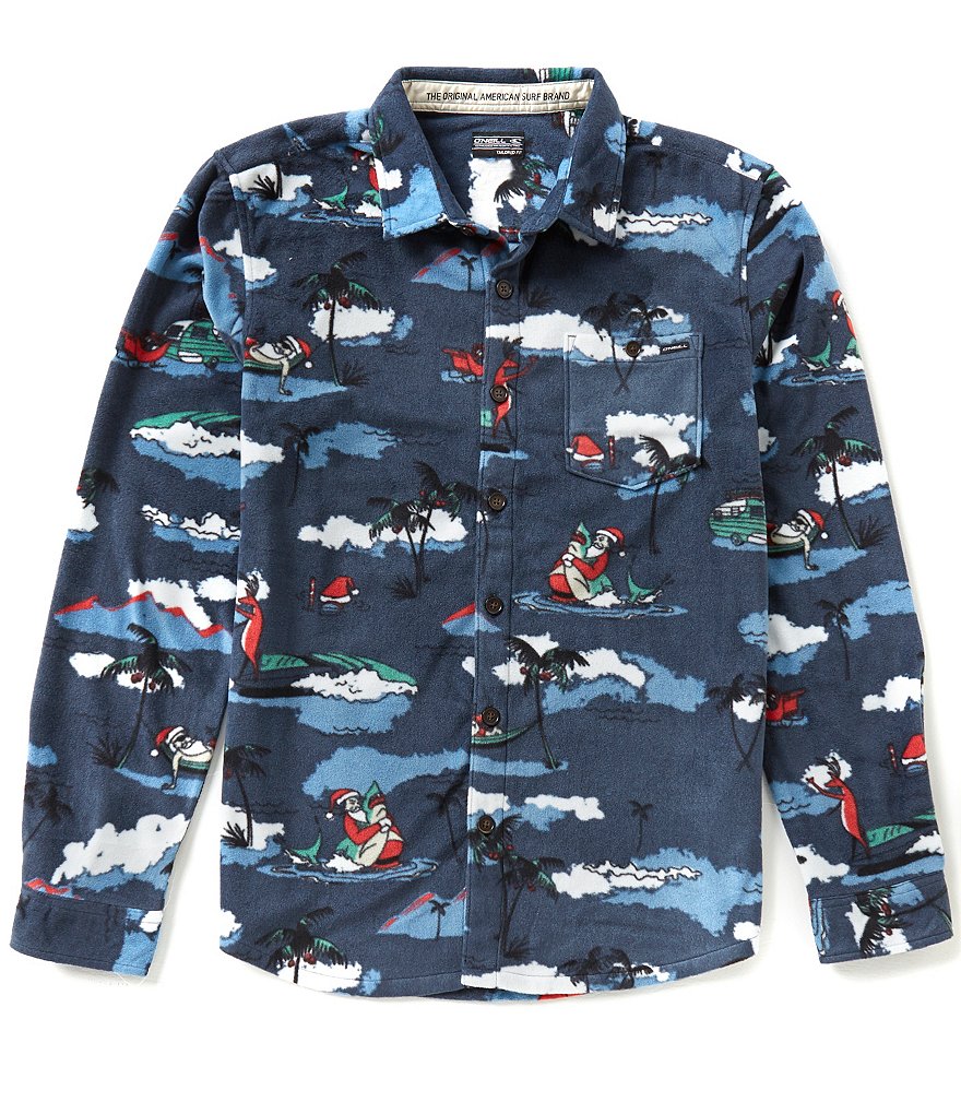 O'Neill Glacier Surf Santa Long-Sleeve Superfleece Shirt