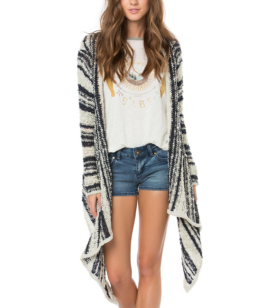 O´Neill Riku Striped Open Drape Cardigan