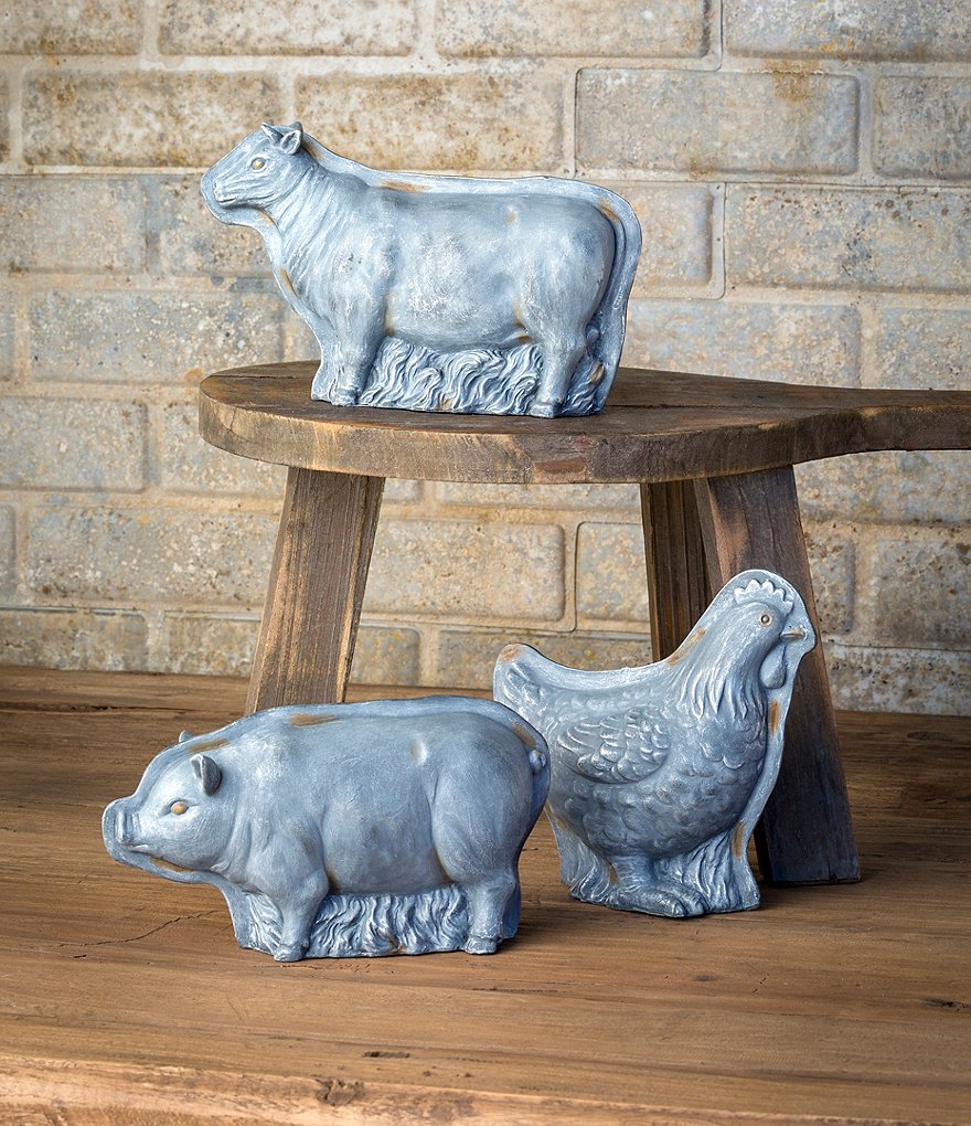 Park Hill Metal Farm Animals Set Of 3