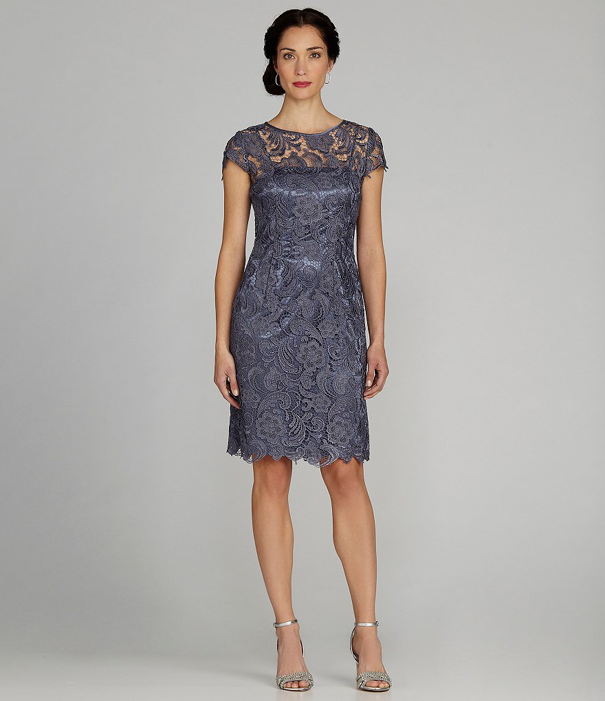 Patra Illusion Lace Sheath Dress