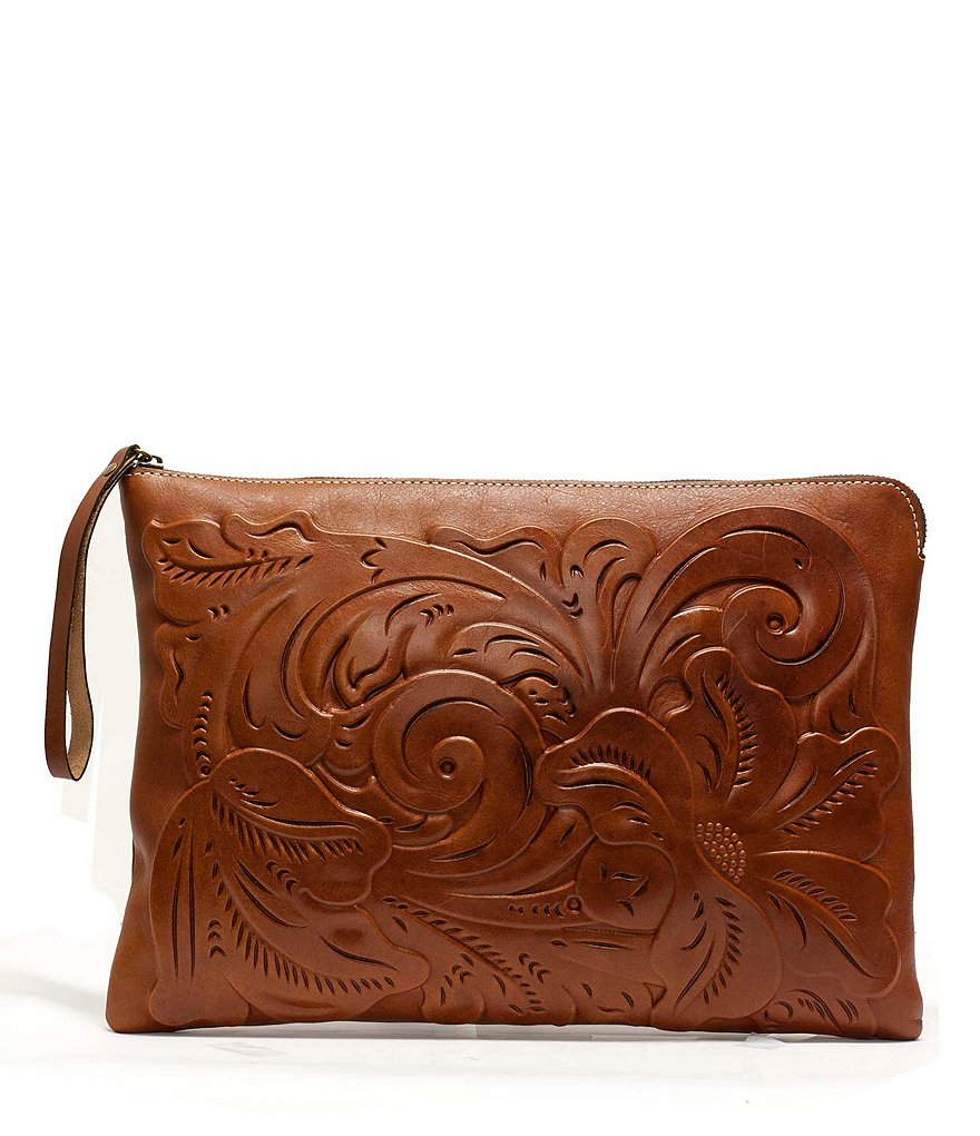 Patricia Nash Braga Tooled Portfolio Tech Pouch