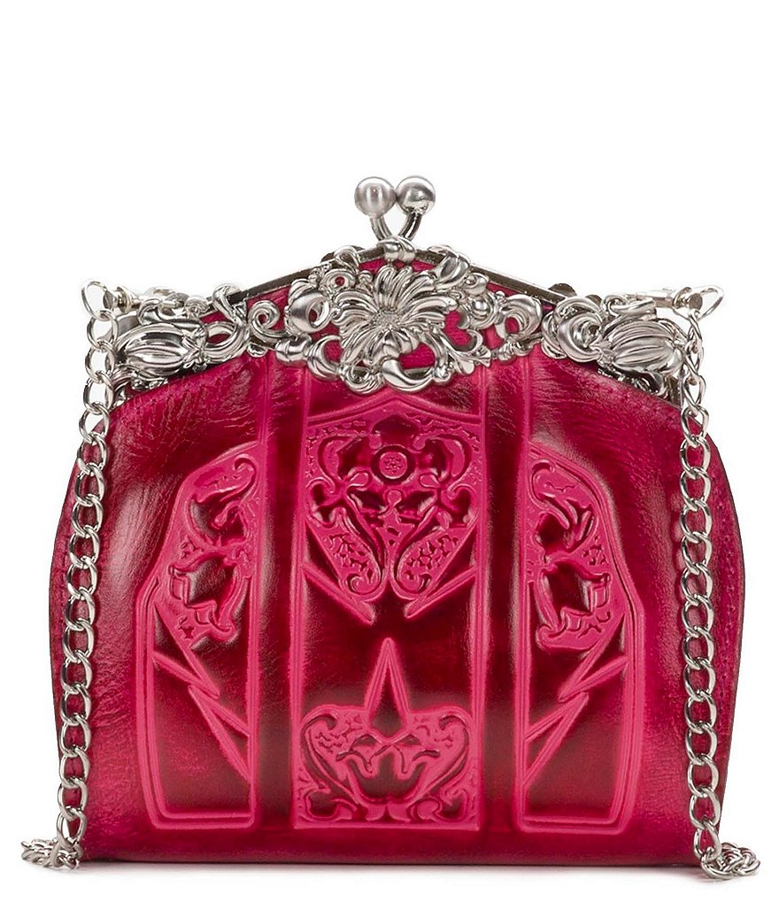 Patricia Nash Burnished Tooled Collection Rosaria Frame Bag