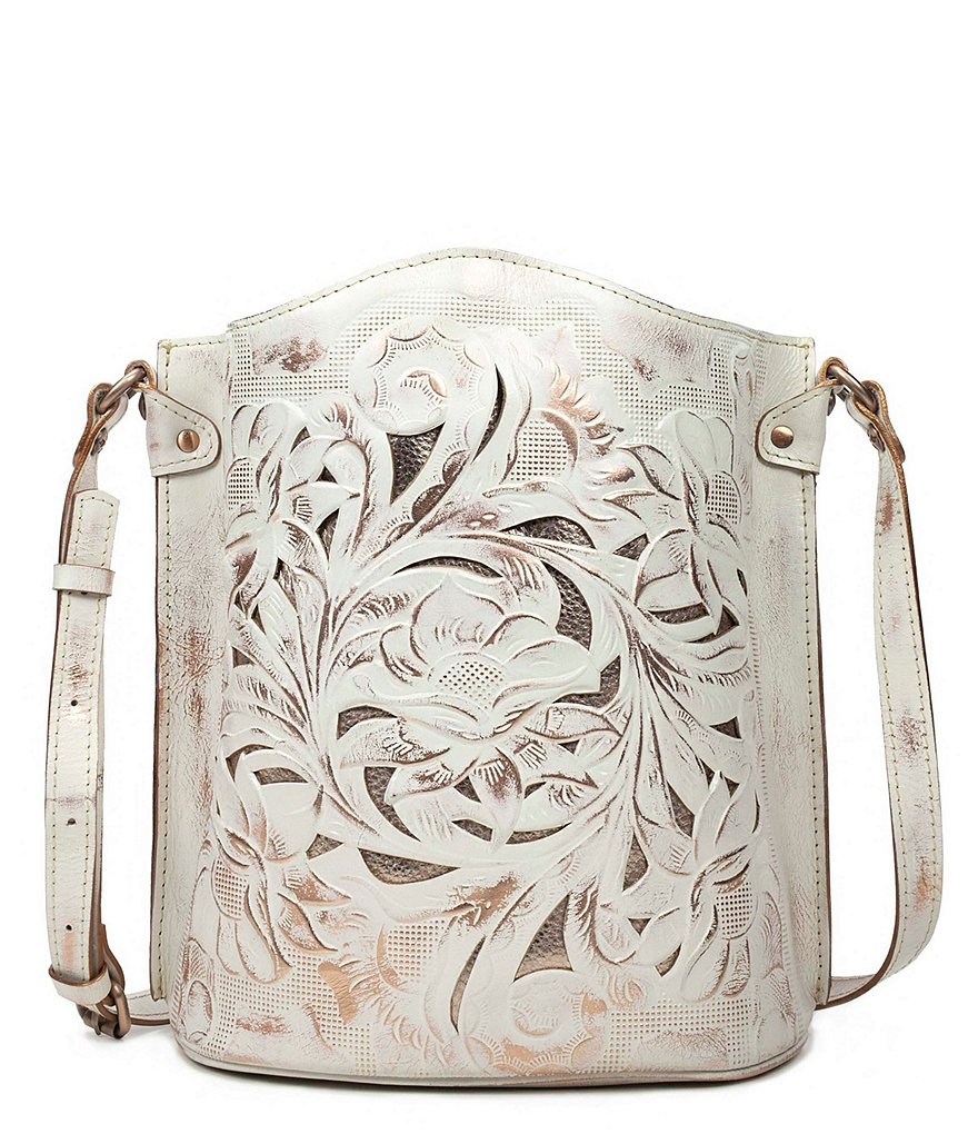 Patricia Nash Floral Tooled Lavello Sling Cross-Body Bag