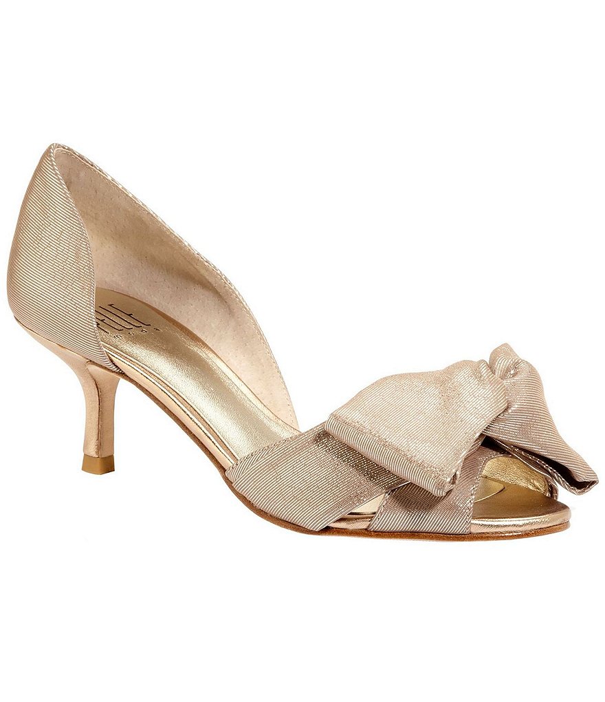 Pelle Moda Alera Bow Detail Metallic d´Orsay Pumps