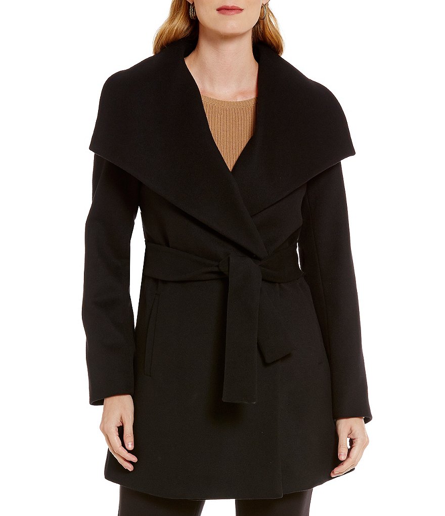 Pendleton Portrait Collar Belted Wrap Coat