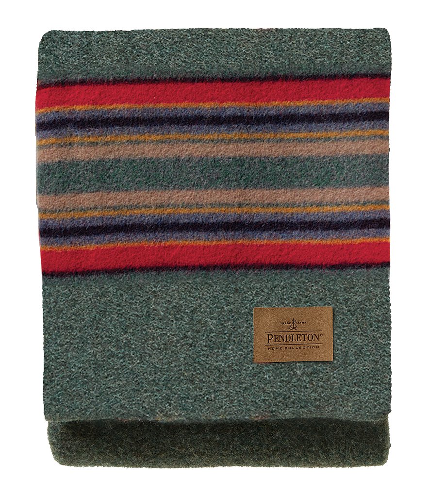 Pendleton Yakima Green Heather Camp Throw