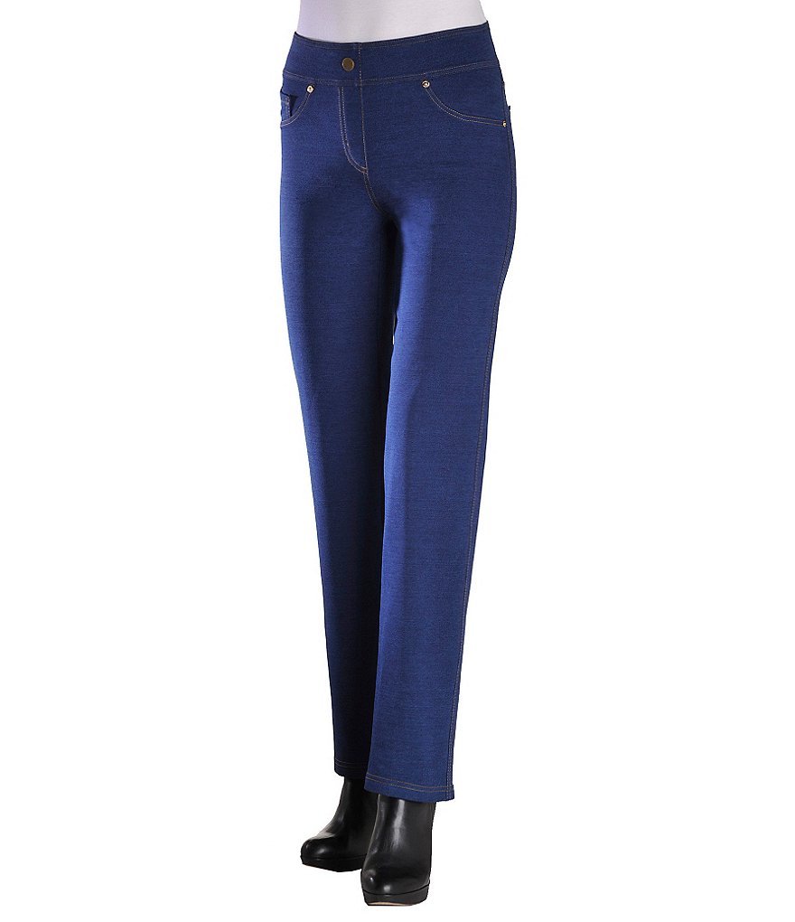 ADX SLIMS by Allison Daley Petite Straight-Leg Denim Pants