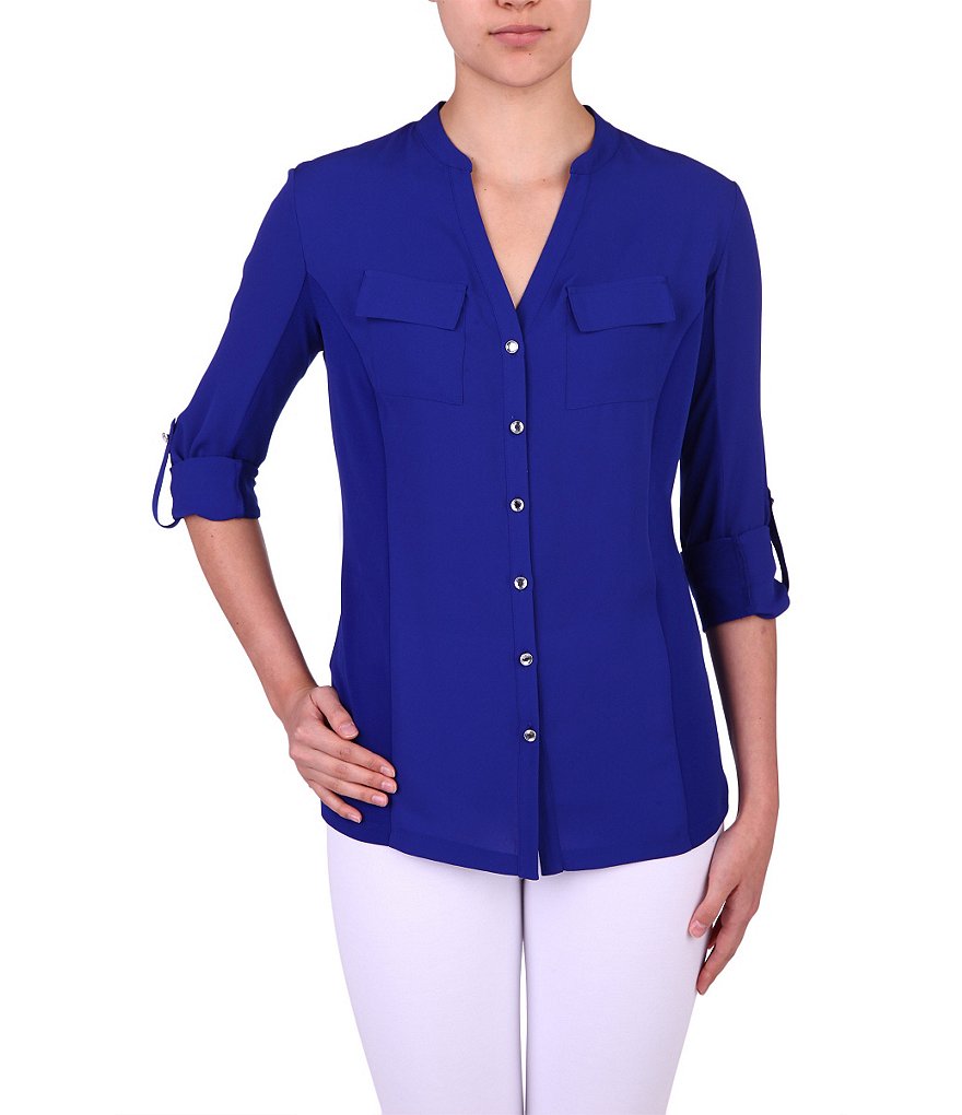 Peter Nygard Roll Sleeve Utility Top