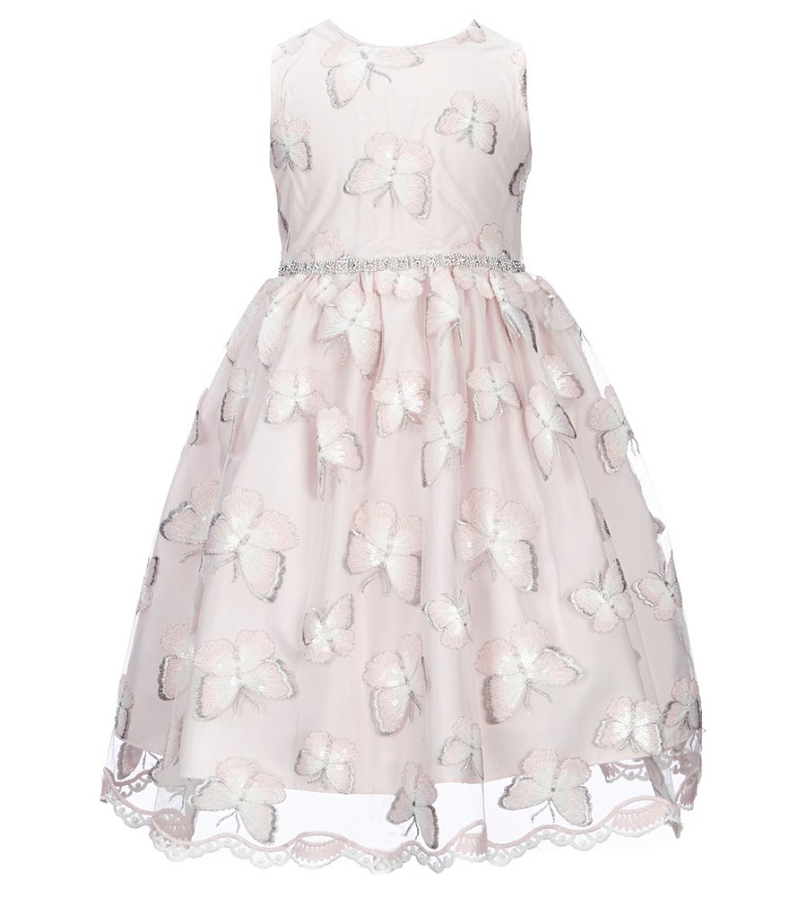 Pippa & Julie Little Girls 2T-6X Butterfly Embroidered Dress