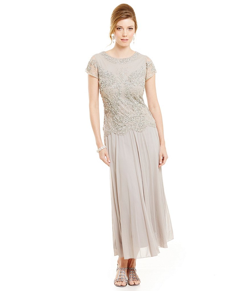Pisarro Nights Beaded Mock 2-Piece Gown