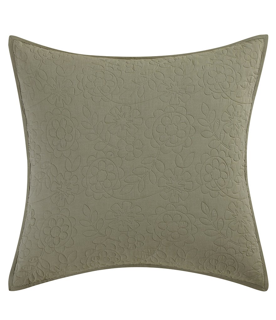 Poetic Wanderlust by Tracy Porter Mathilde Floral-Quilted Euro Sham