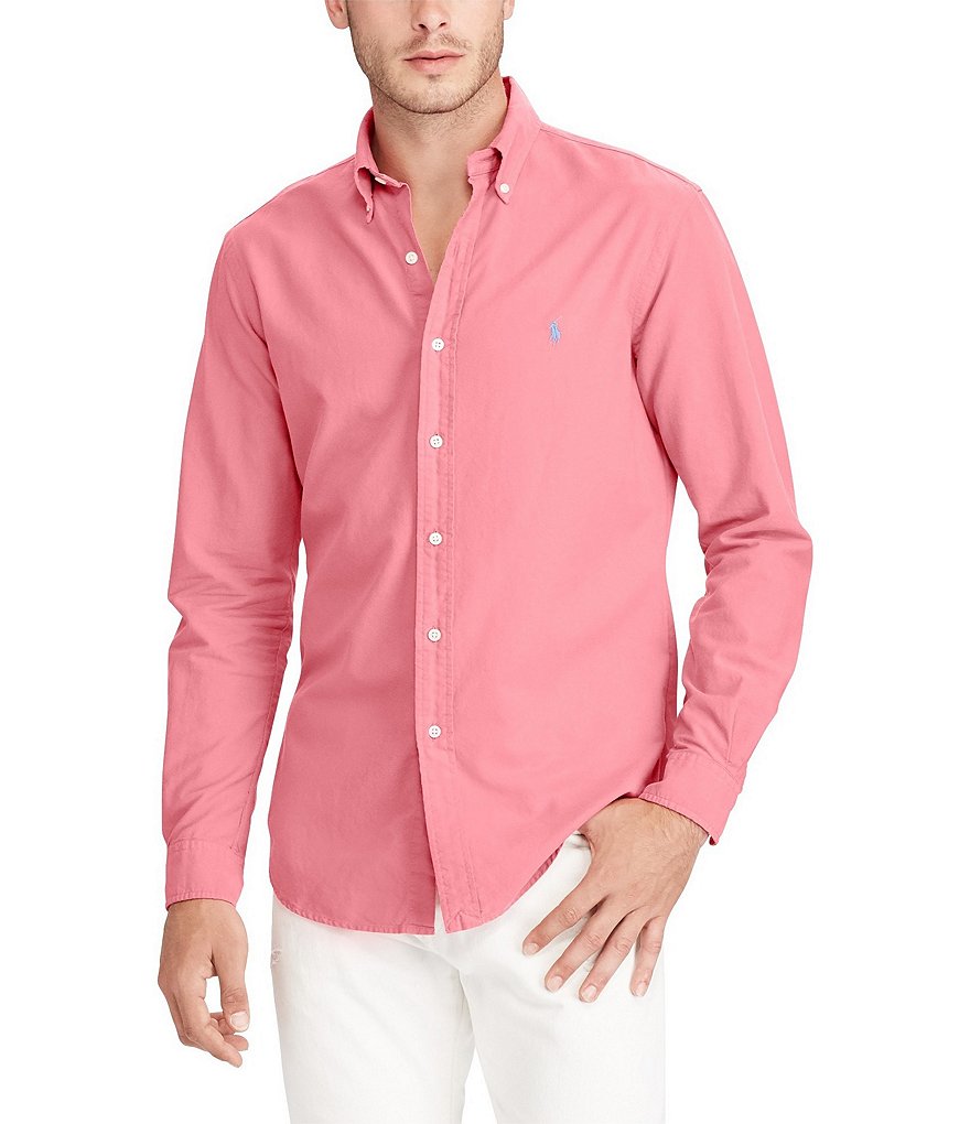 Polo Ralph Lauren Big & Tall Garment-Dye Oxford Long-Sleeve Woven Shirt