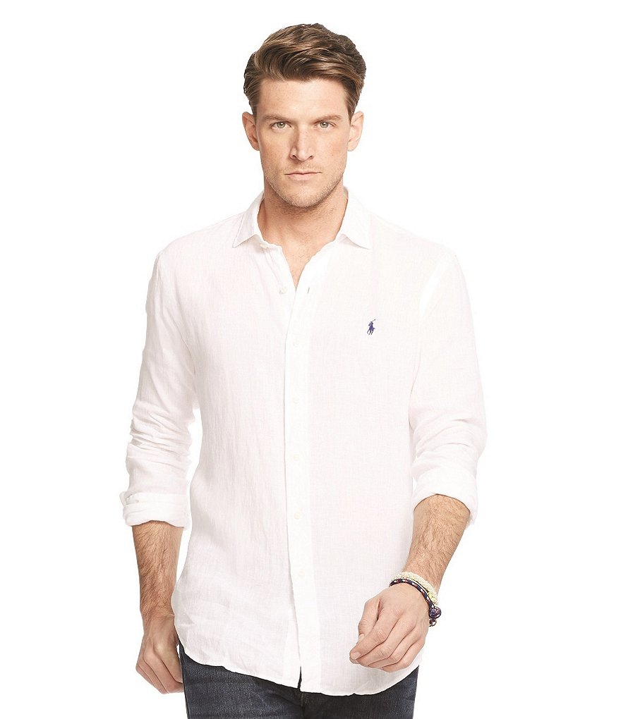 Polo Ralph Lauren Big & Tall Gingham Linen Estate Shirt