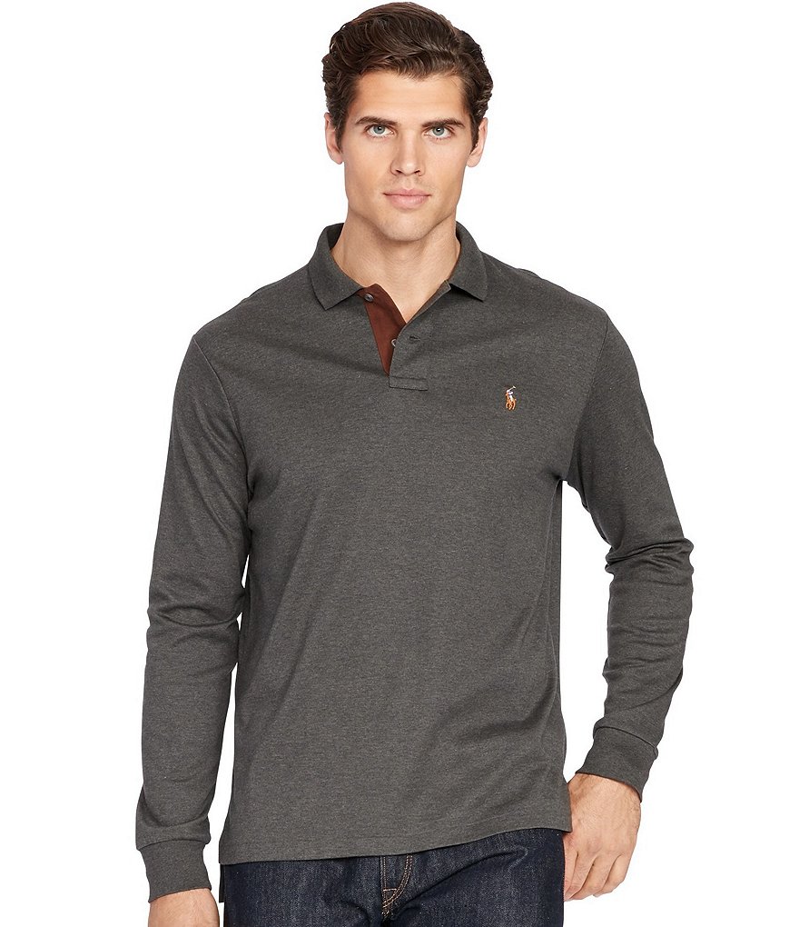 Polo Ralph Lauren Big & Tall Pima Soft-Touch Long-Sleeve Polo Shirt