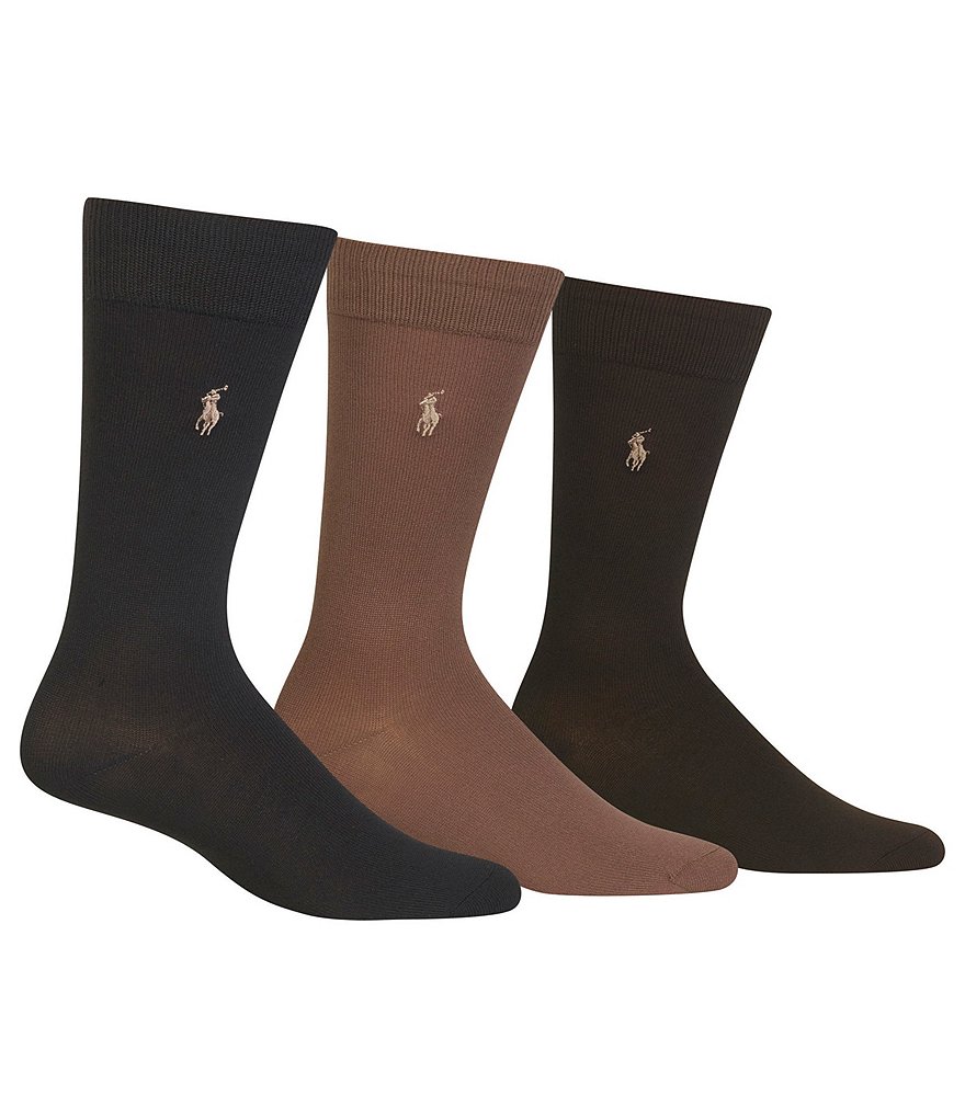 Polo Ralph Lauren Big & Tall Super-Soft Dress Socks 3-Pack