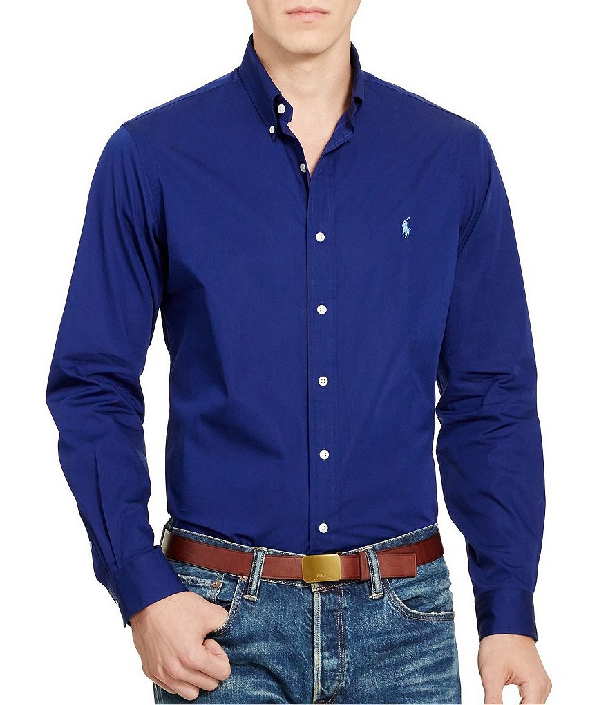 Polo Ralph Lauren Cotton Solid Poplin Shirt