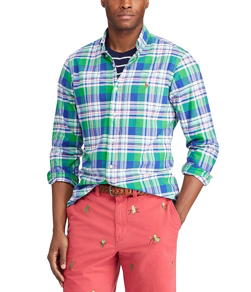 Polo Ralph Lauren Plaid Oxford Long-Sleeve Woven Shirt