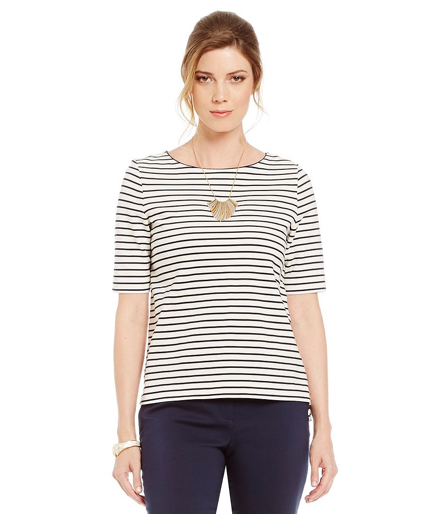 Preston & York Naomi Knit Striped Top