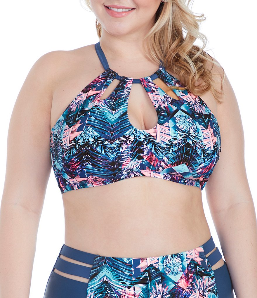 Raisins Curve Indigo Nights Rosalie High Neck Bra Top