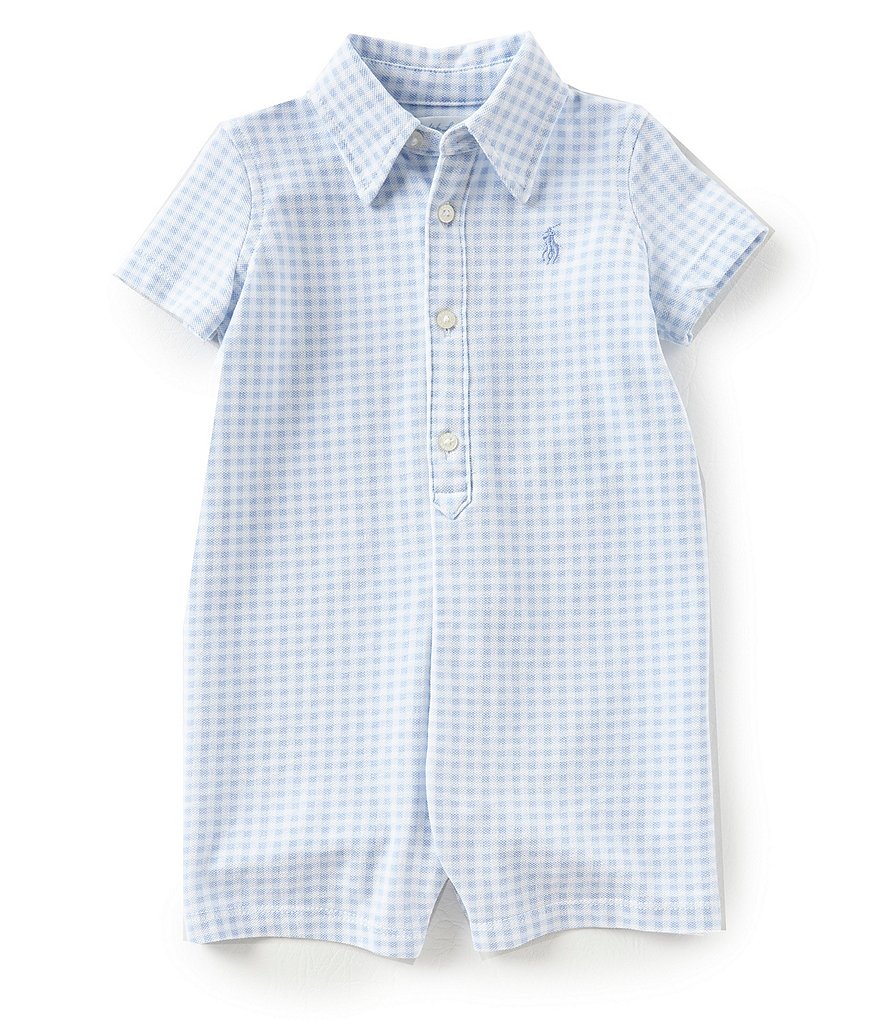 Ralph Lauren Childrenswear Baby Boys 3-12 Months Short-Sleeve Gingham Shortall