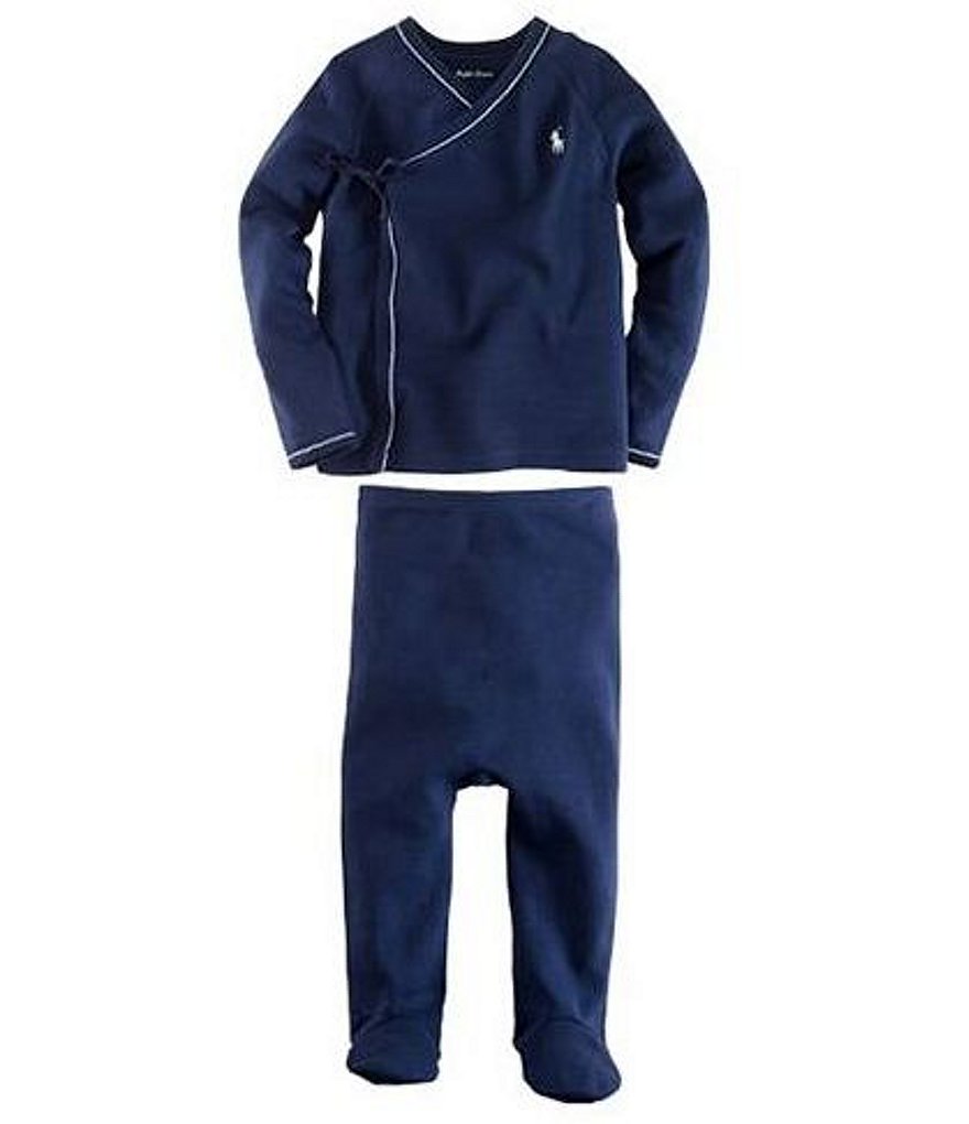 Ralph Lauren Childrenswear Baby Boys Newborn-9 Months Solid Kimono Set