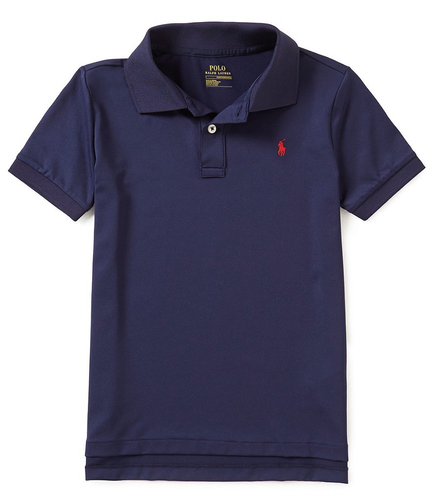 Ralph Lauren Childrenswear Little Boys 5-7 Lisle Solid Short-Sleeve Polo Shirt