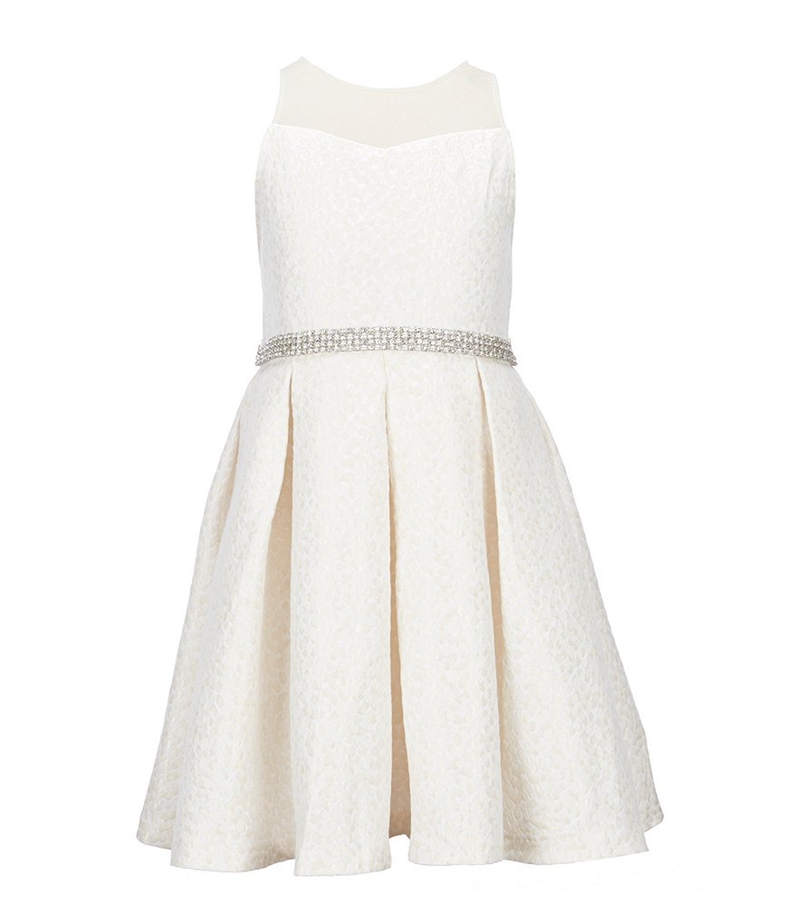 Rare Editions Big Girls 7-16 Brocade Pleated Dress