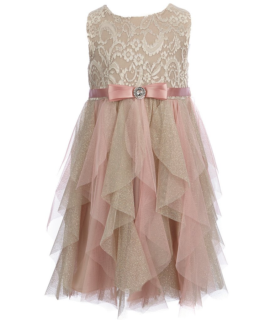 Rare Editions Little Girls 2T-6X Two-Tone Cascade Dress