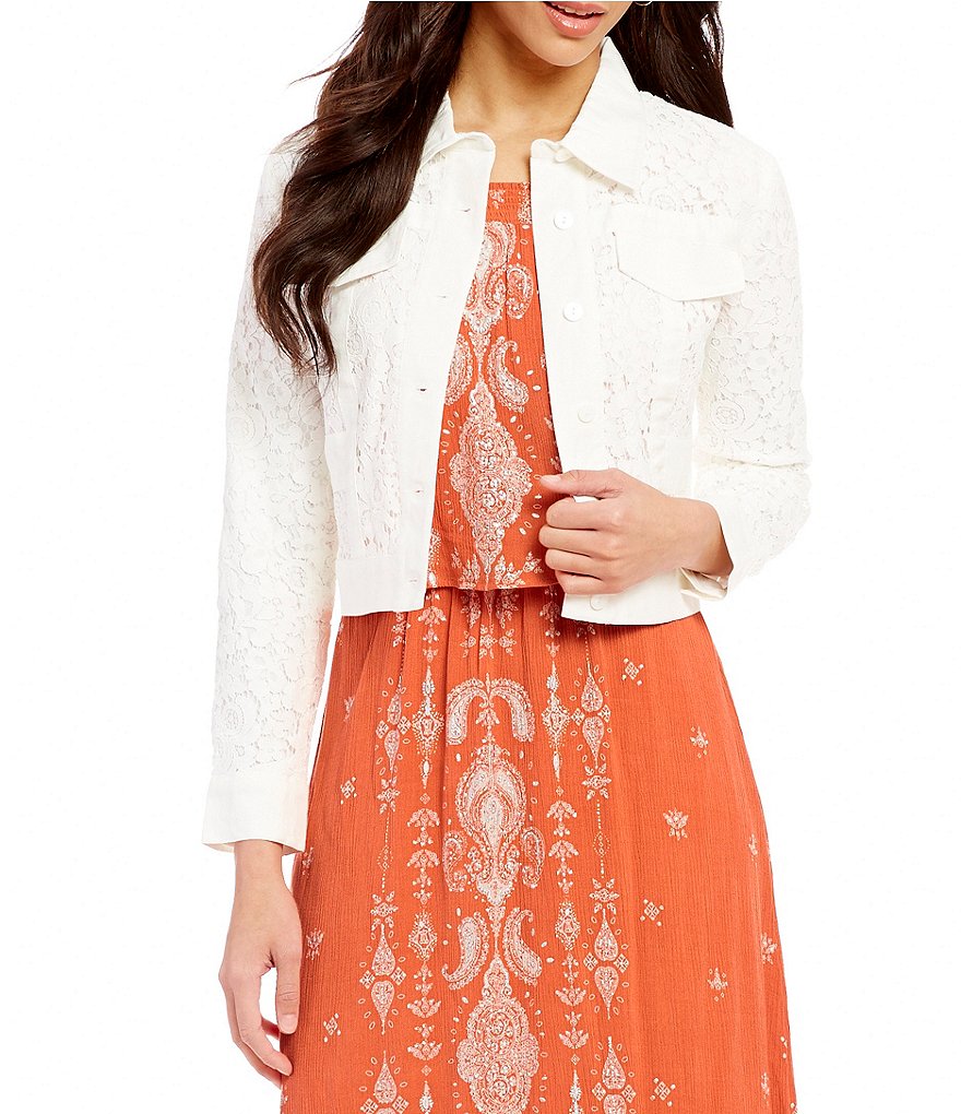 Reba Lace Button Up Jacket